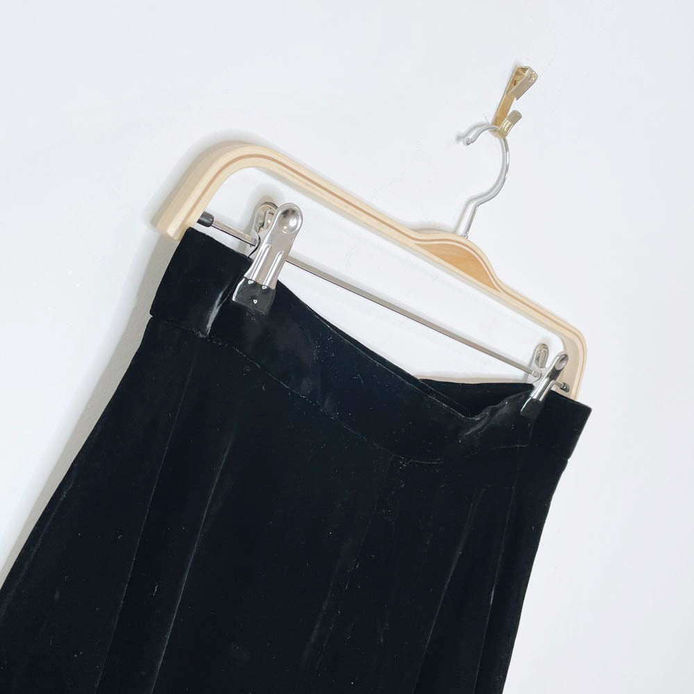 vintage doo liebe black velvet maxi skirt