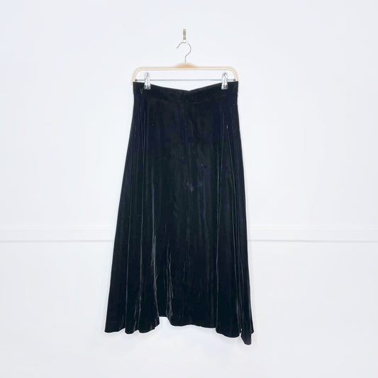 vintage doo liebe black velvet maxi skirt