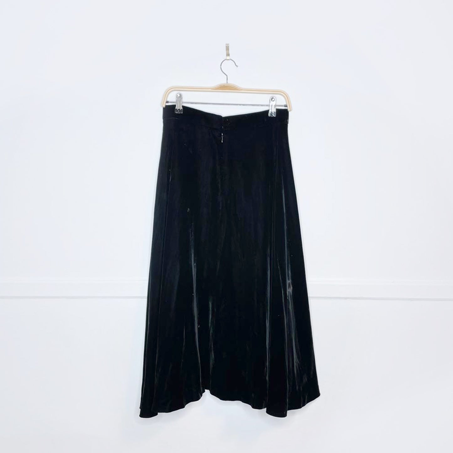 vintage doo liebe black velvet maxi skirt