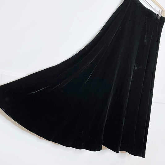 vintage doo liebe black velvet maxi skirt