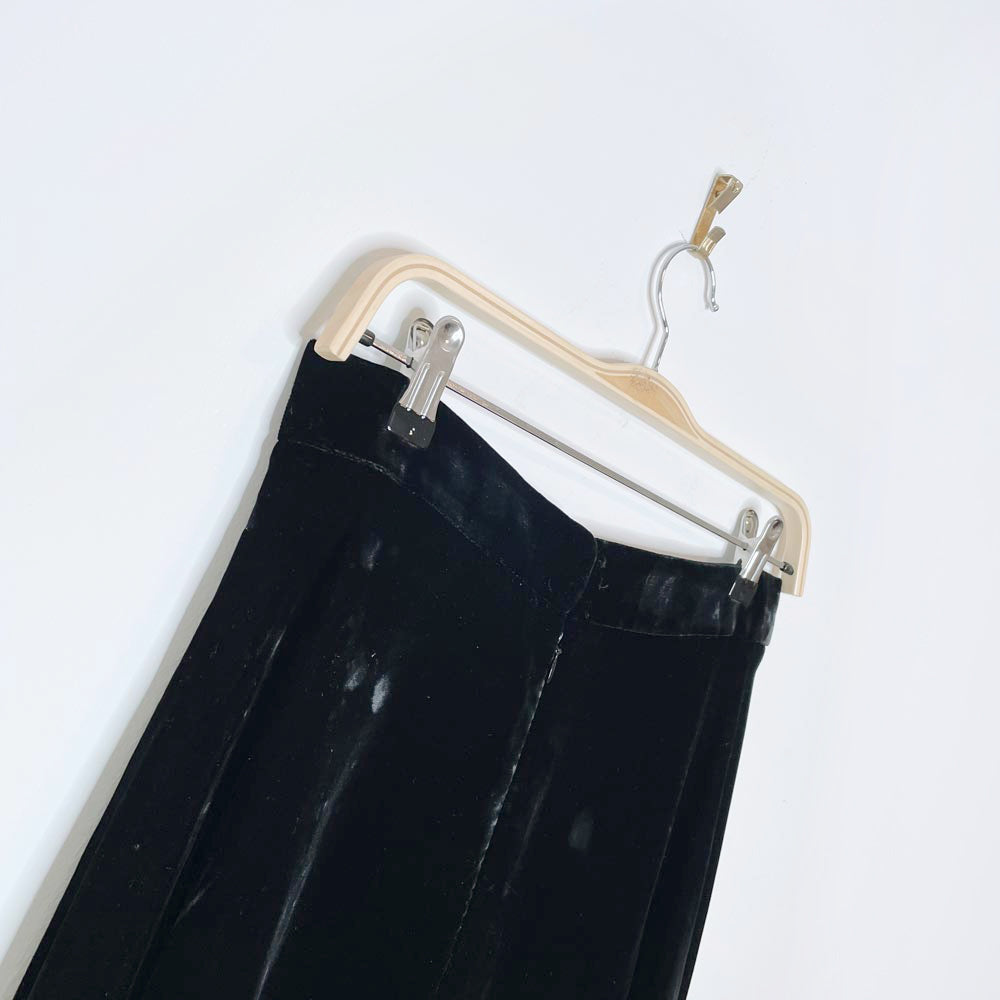 vintage doo liebe black velvet maxi skirt