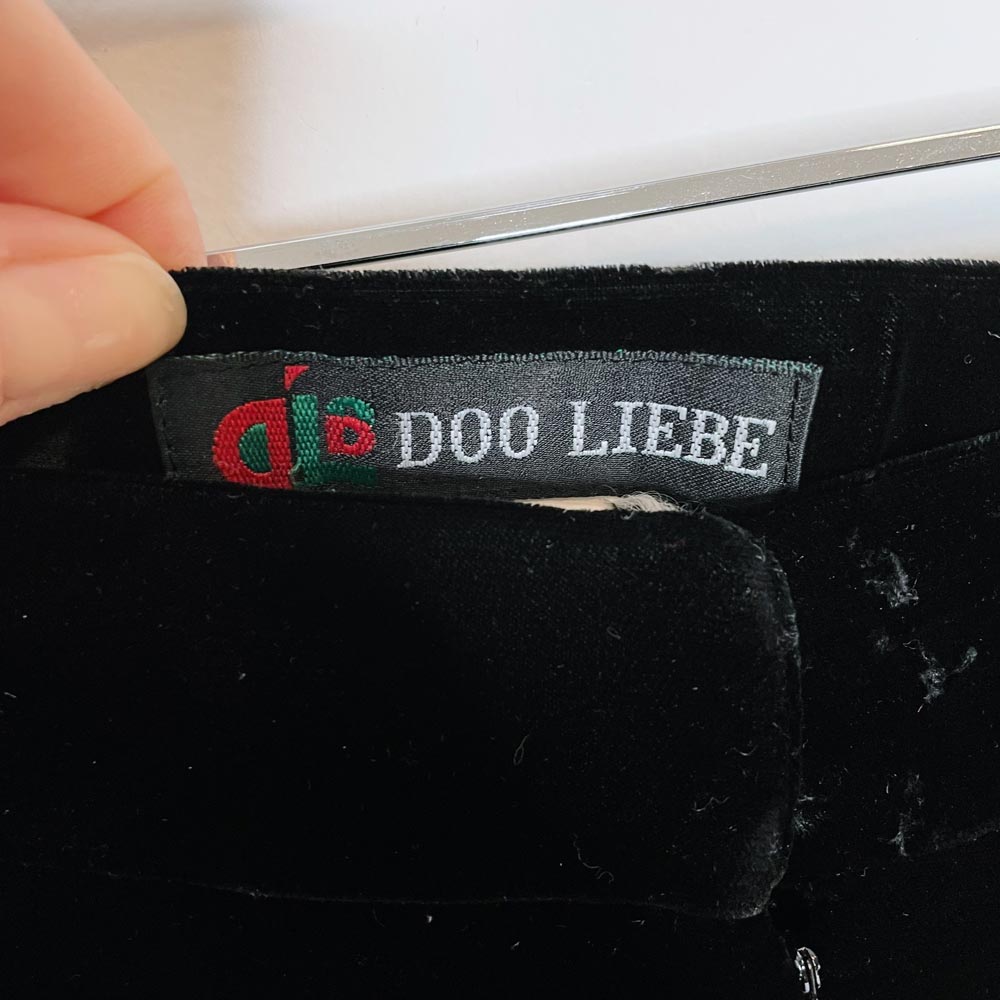 vintage doo liebe black velvet maxi skirt