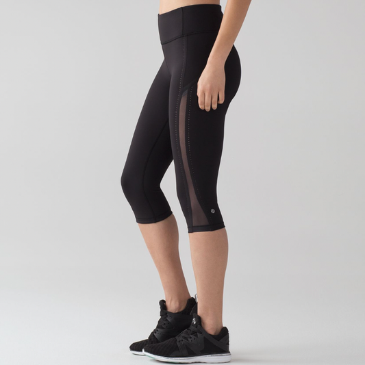 lululemon smooth stride crop tights luxtreme - size 6