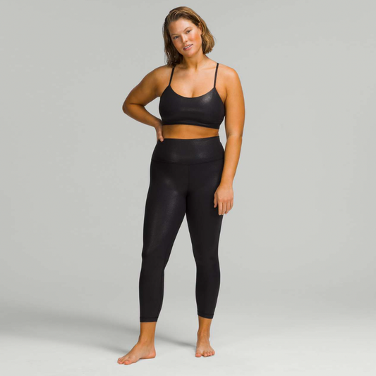 lululemon 2021 align high rise pant 25" radiant foil print - size 16