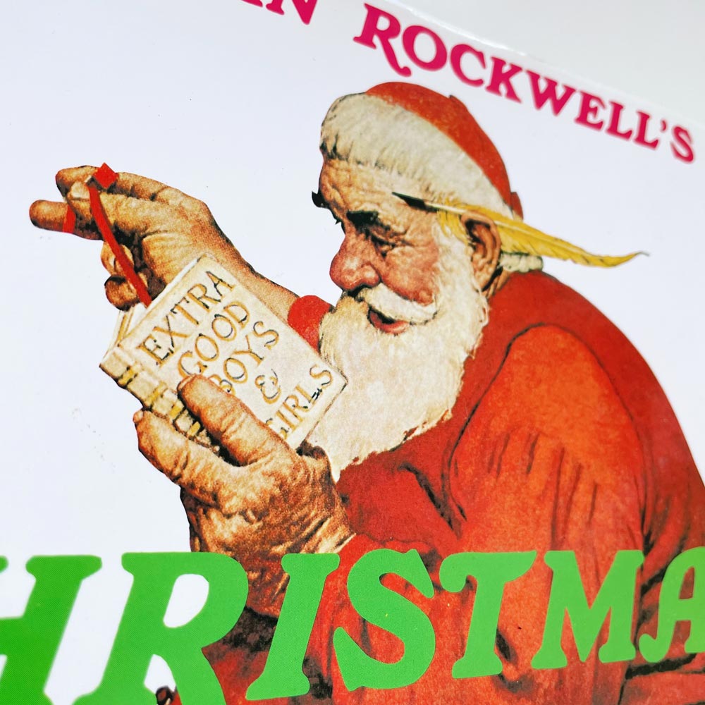 vintage 70s norman rockwell's christmas book hardcover