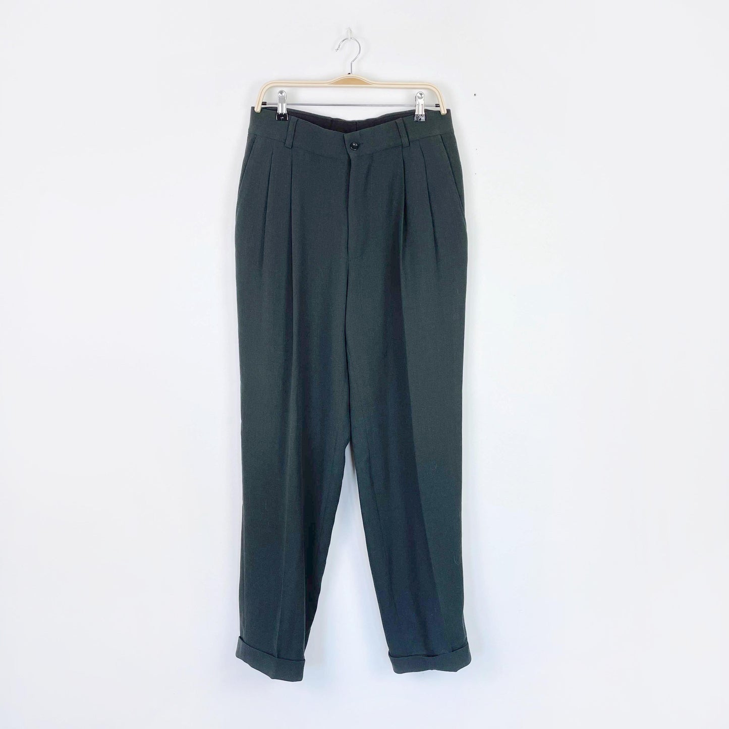 vintage hugo boss prohibition high rise pleated trouser