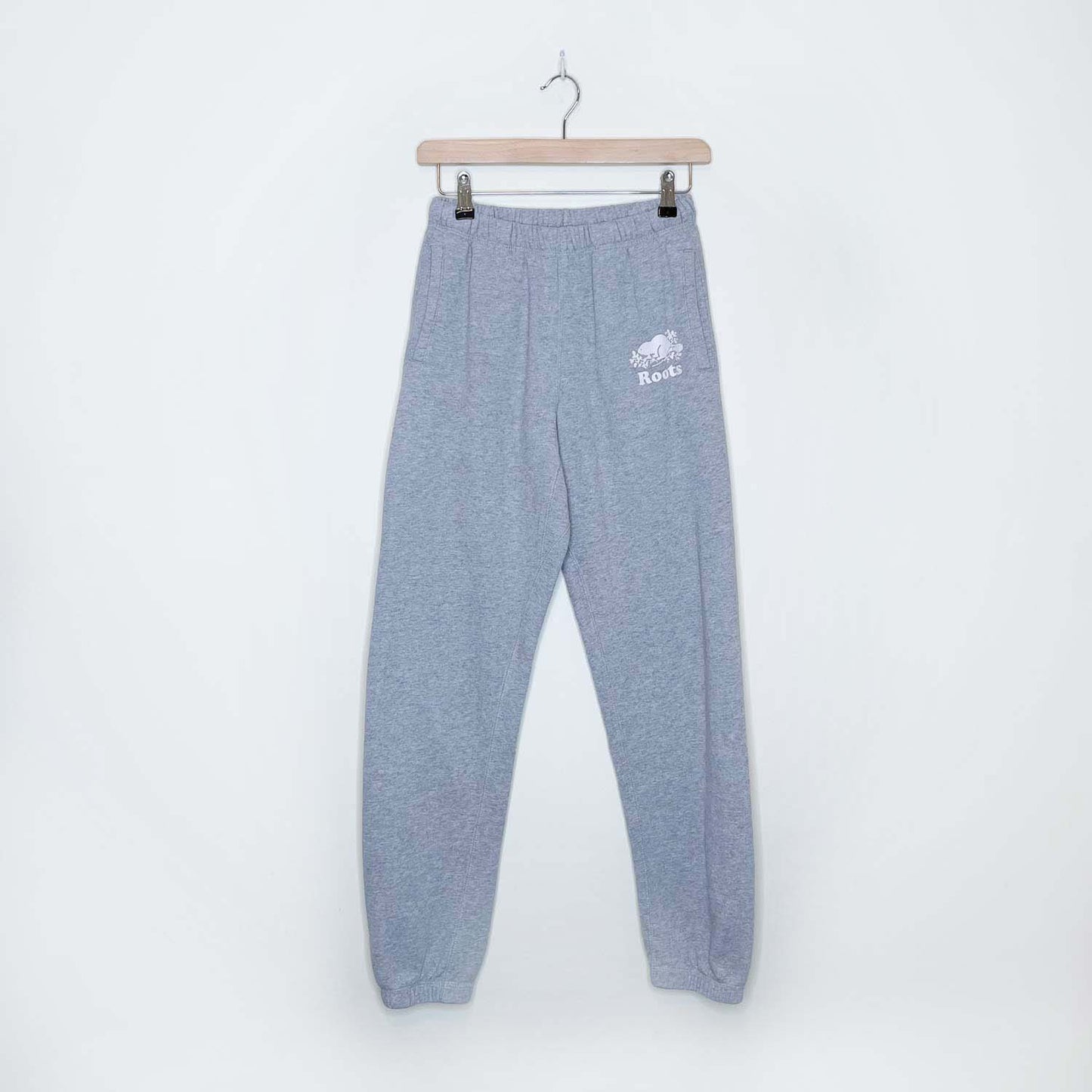 roots athletic grey boyfriend sweatpants - size xs