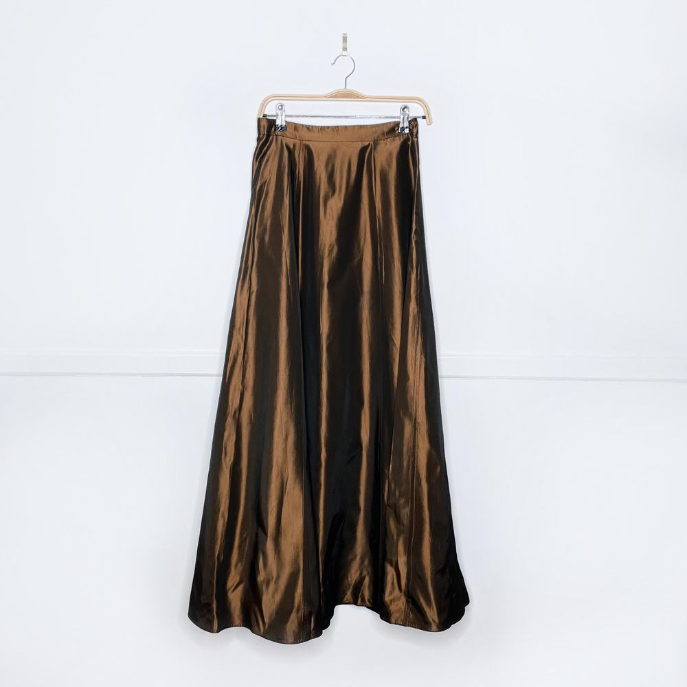 vintage alfred sung bronze taffeta full skirt