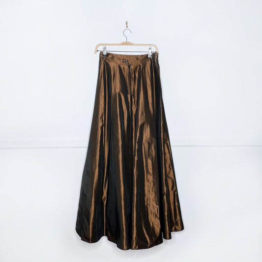 vintage alfred sung bronze taffeta full skirt