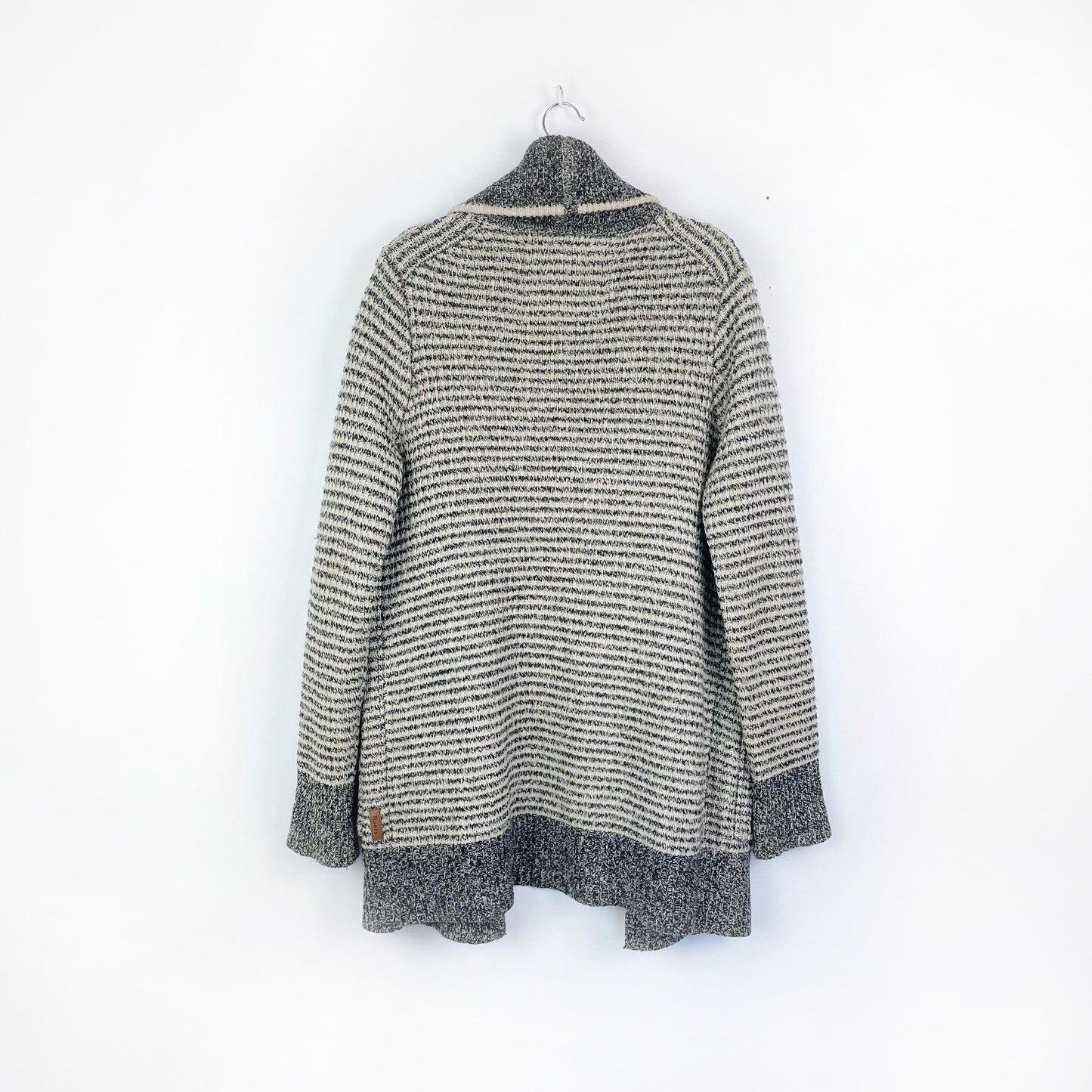 roots cabin oversized wool-blend shawl knit cardigan