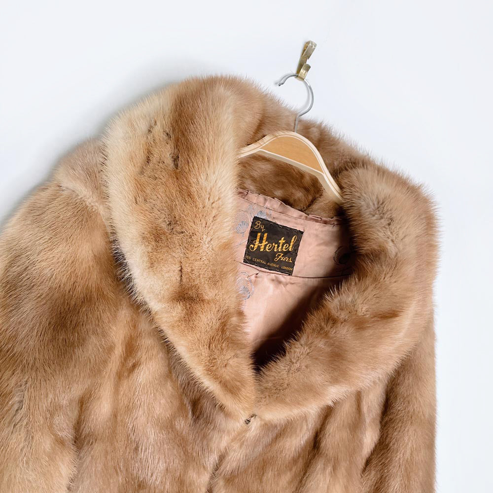 vintage 50s hertel furs mink cape