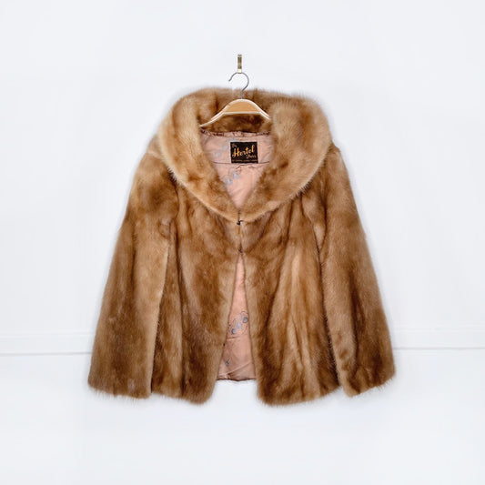 vintage 50s hertel furs mink cape