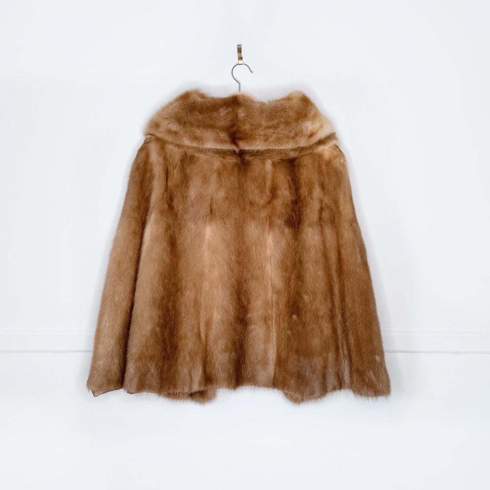 vintage 50s hertel furs mink cape