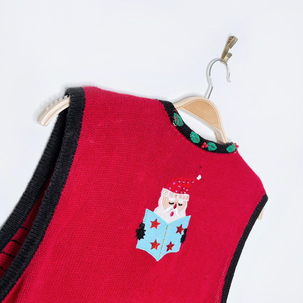 vintage bobbie brooks ramie carollers knit vest