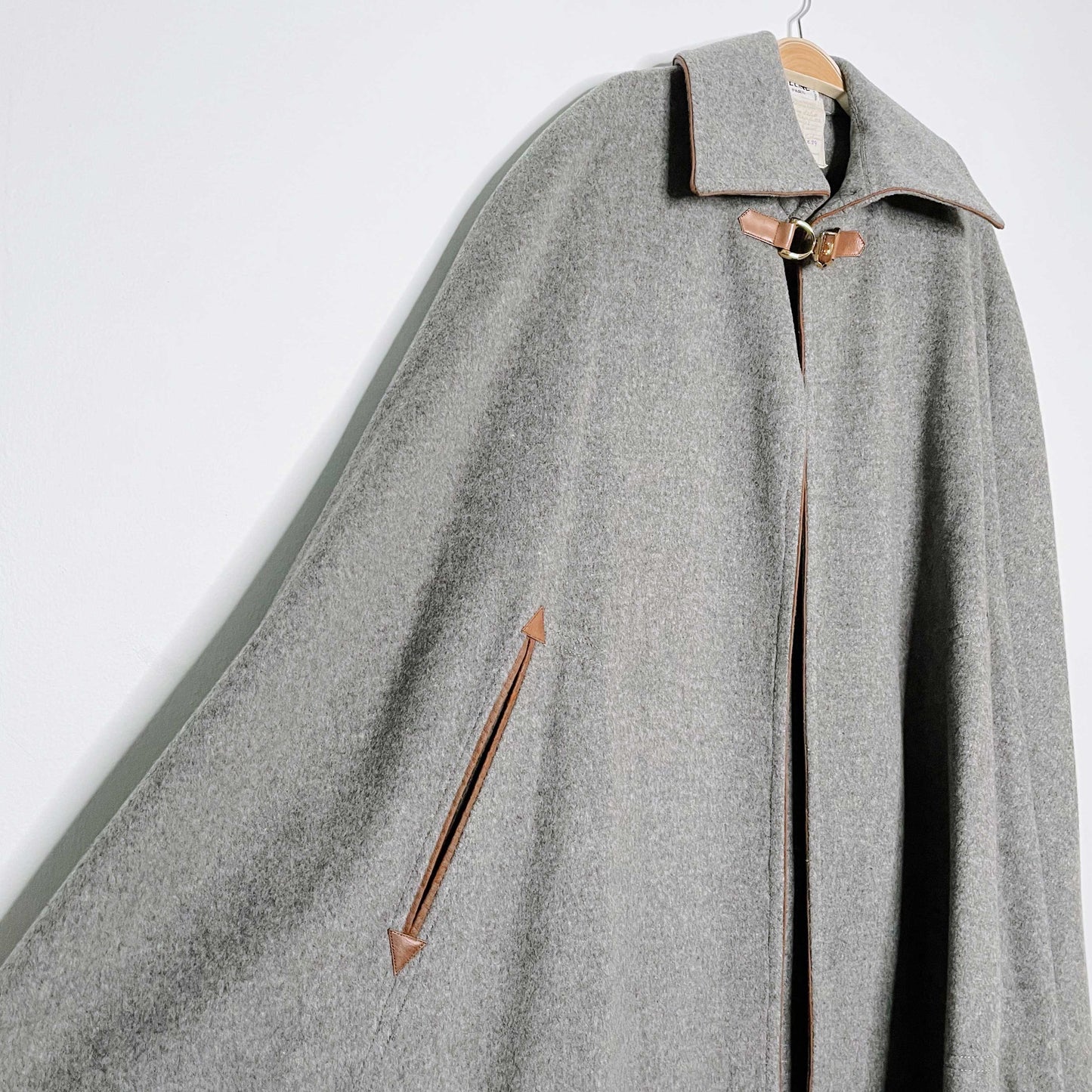 vintage 70s céline wool-cashmere full length gala cape