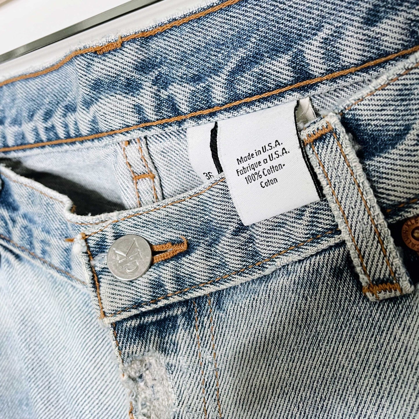 rework x vintage calvin klein loose wide leg jeans