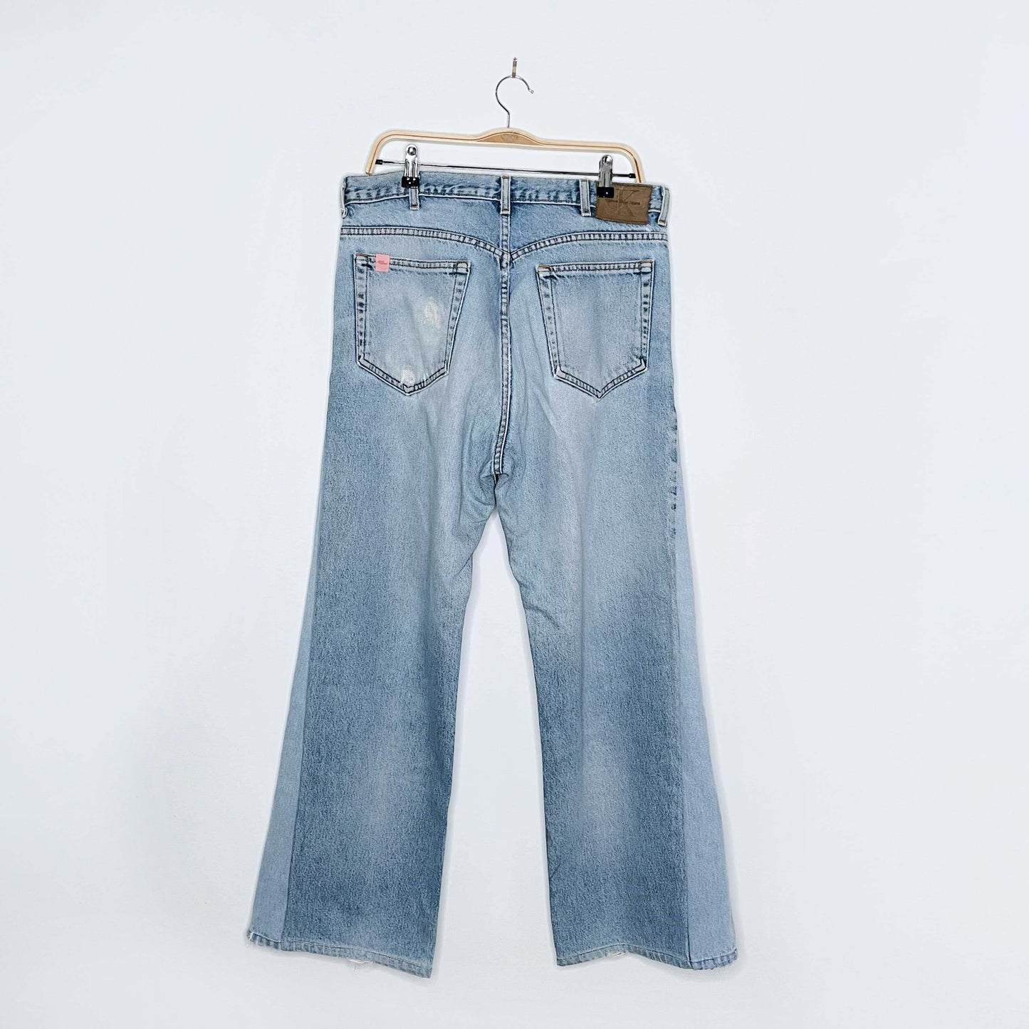 rework x vintage calvin klein loose wide leg jeans