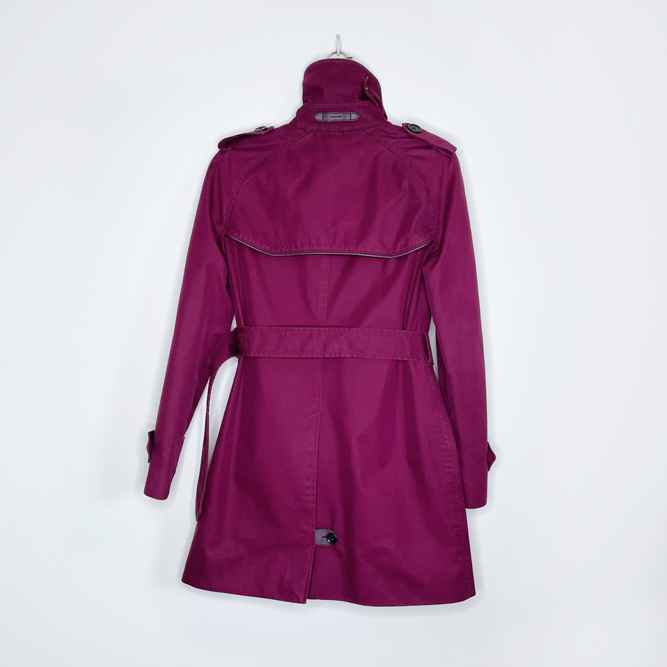 Coach trench coat burgundy best sale