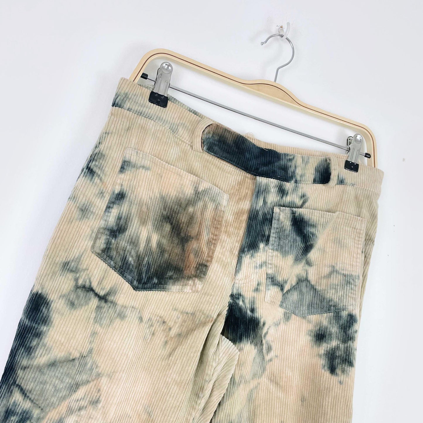 y2k david dixon chunky cord tie dye flare pants