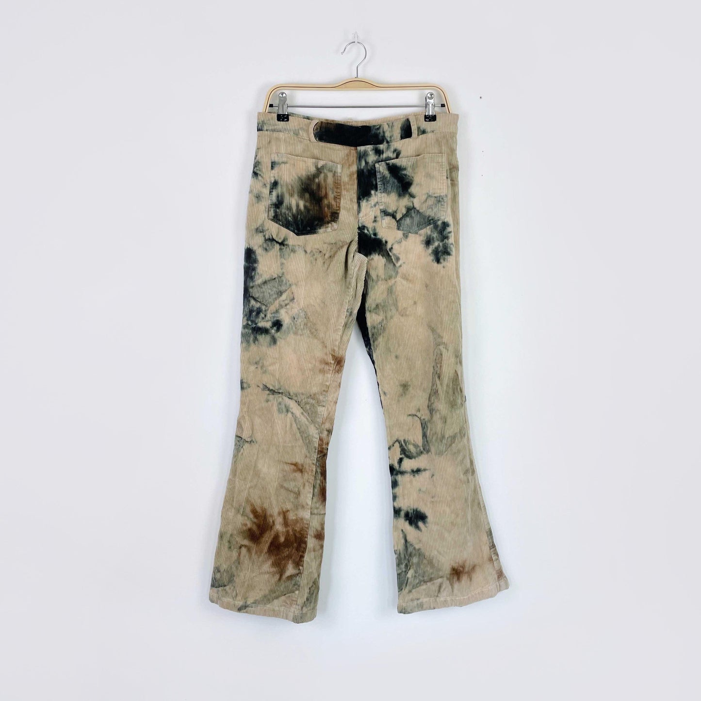 y2k david dixon chunky cord tie dye flare pants