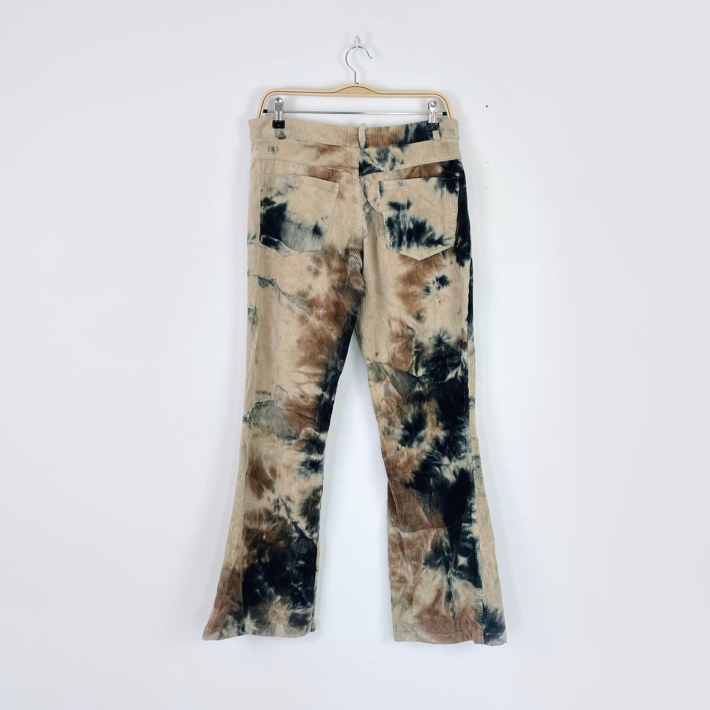 y2k david dixon chunky cord tie dye flare pants