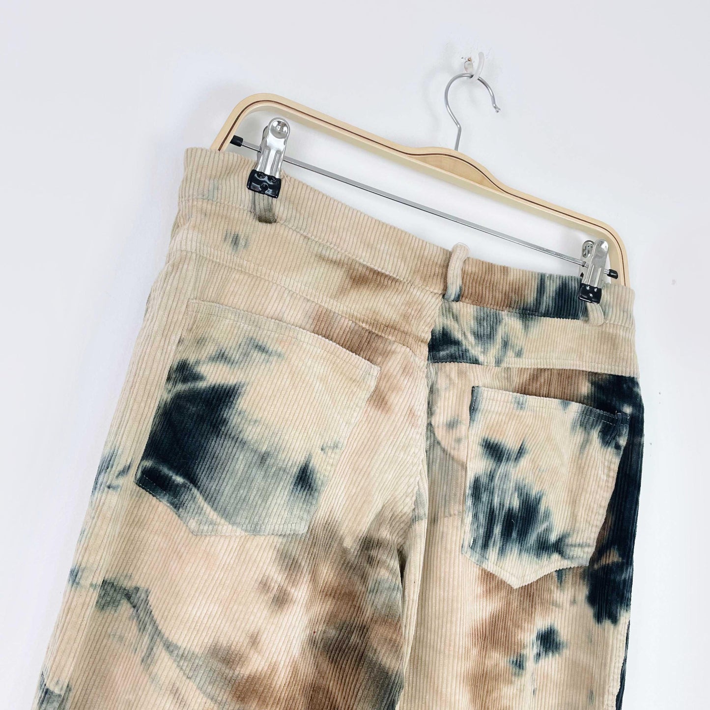 y2k david dixon chunky cord tie dye flare pants