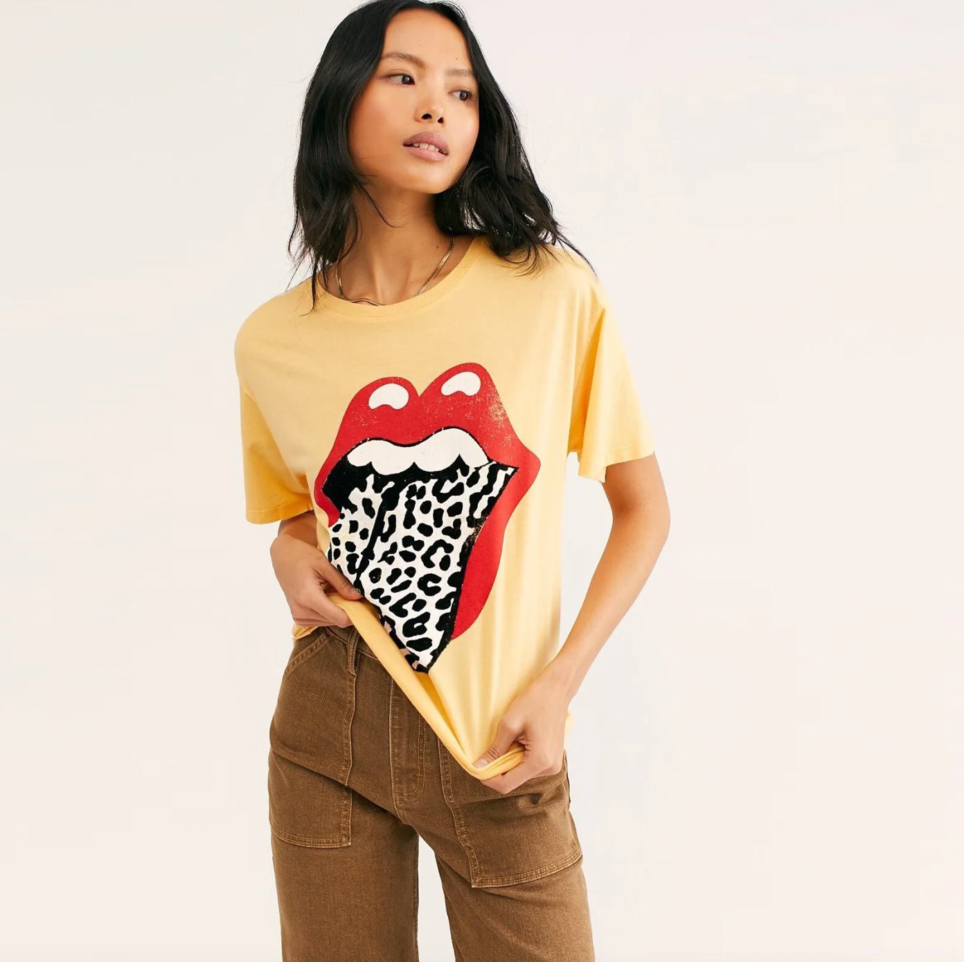 free people x daydreamer rolling stones tee