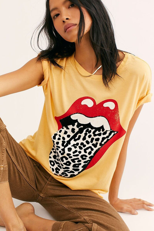 free people x daydreamer rolling stones tee