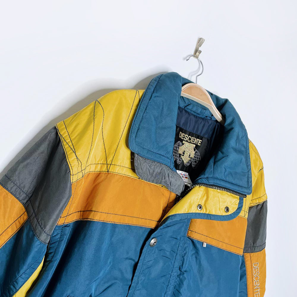 vintage 90s descente colour block ski jacket