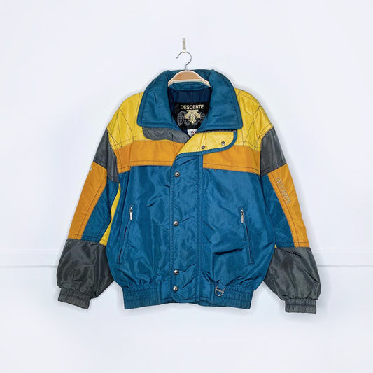 vintage 90s descente colour block ski jacket