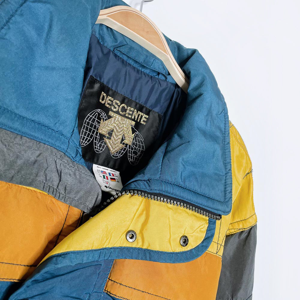 vintage 90s descente colour block ski jacket