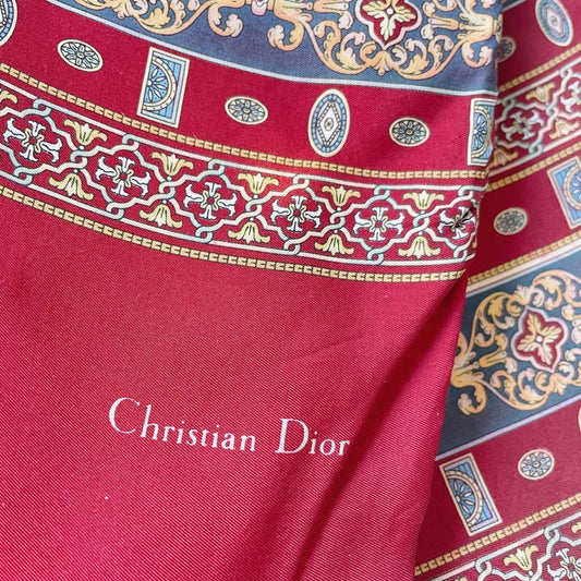 vintage christian dior wool + silk scarf