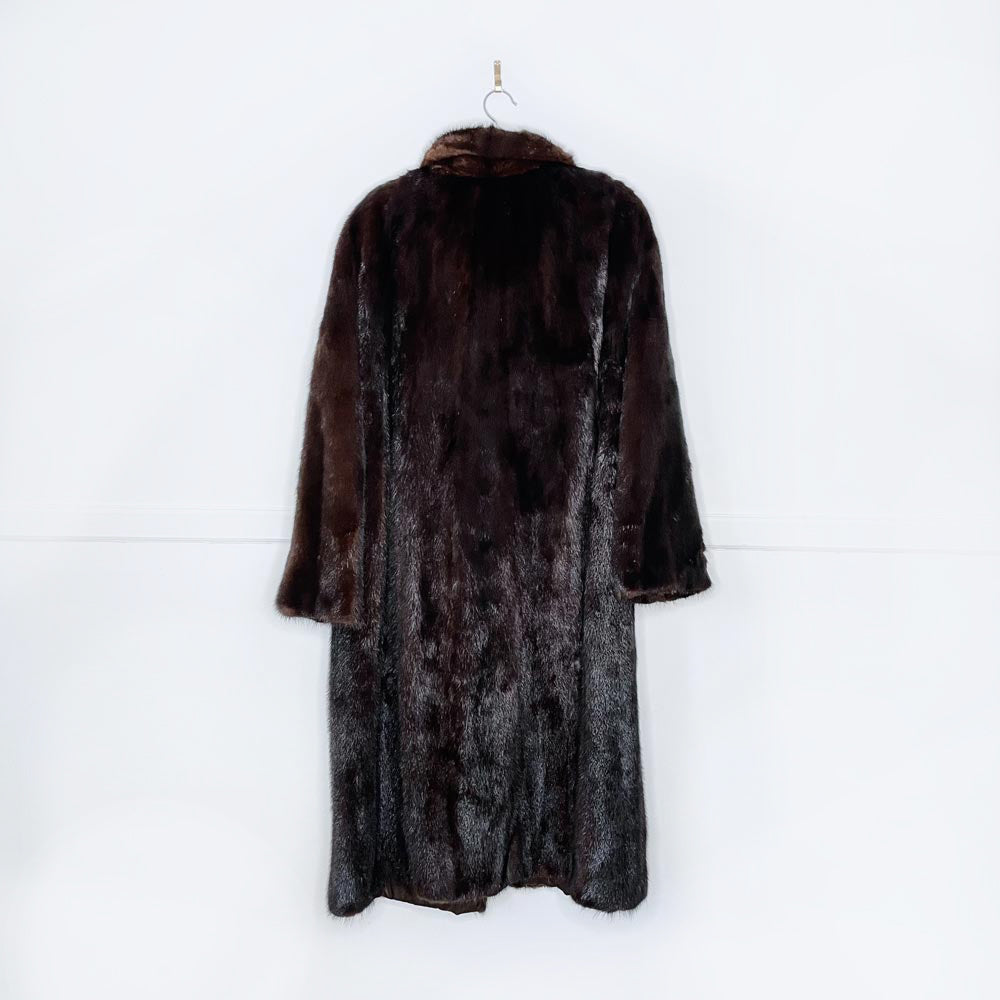 vintage eaton long brown mink coat