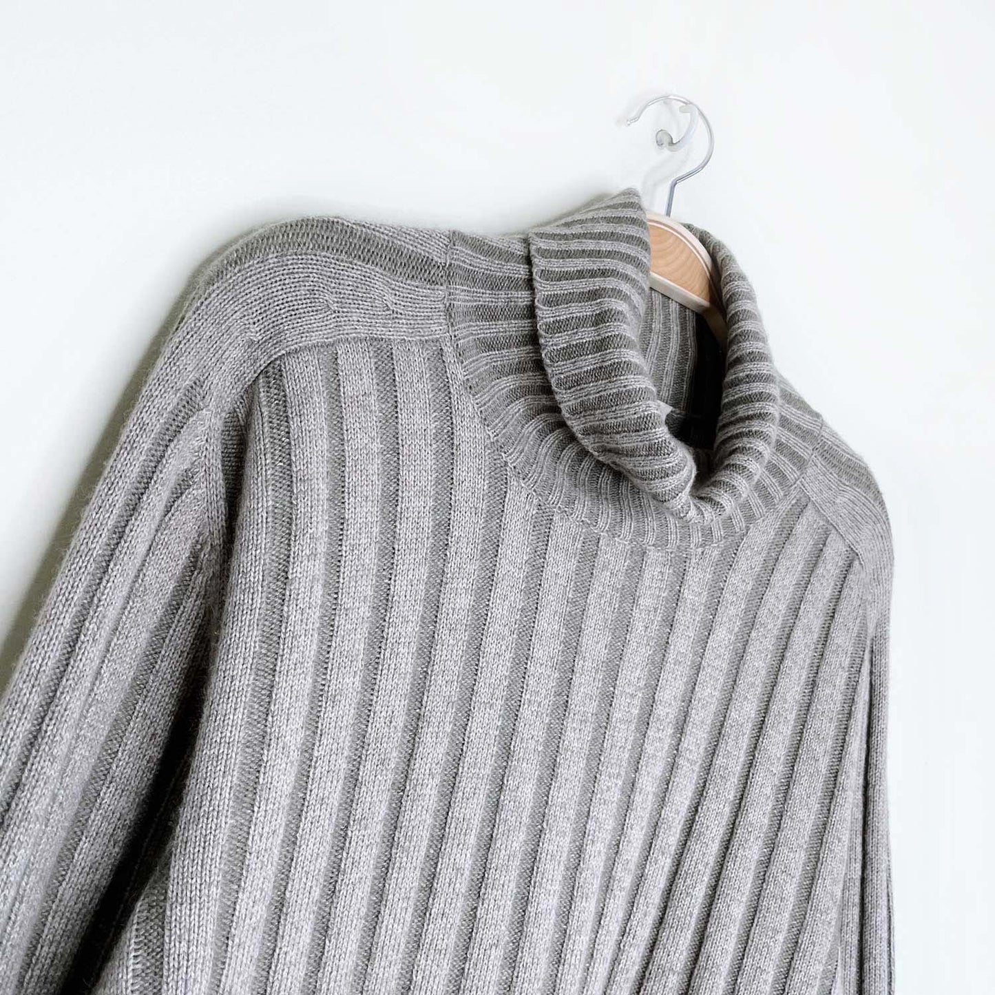 ermenegildo zegna wool cashmere chunky rib turtleneck - size large