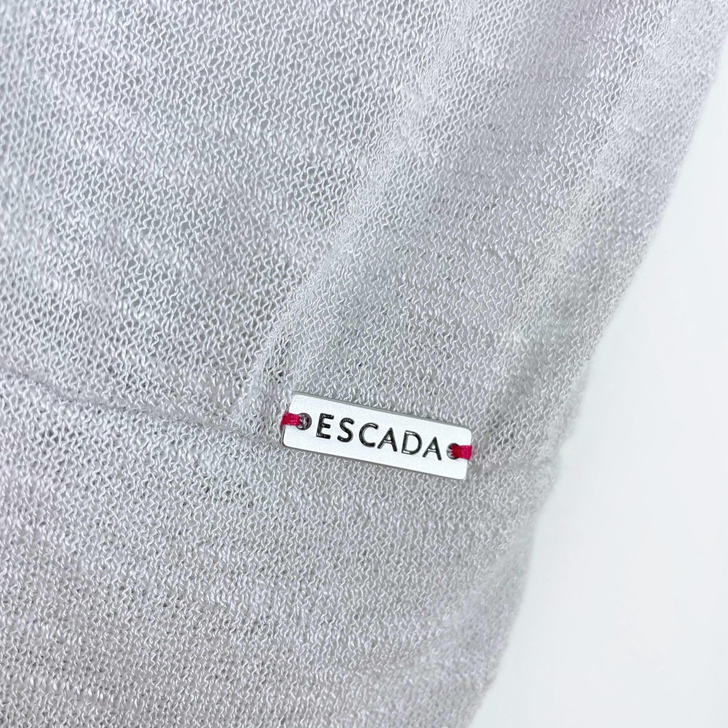 escada short sleeve light knit cardigan top