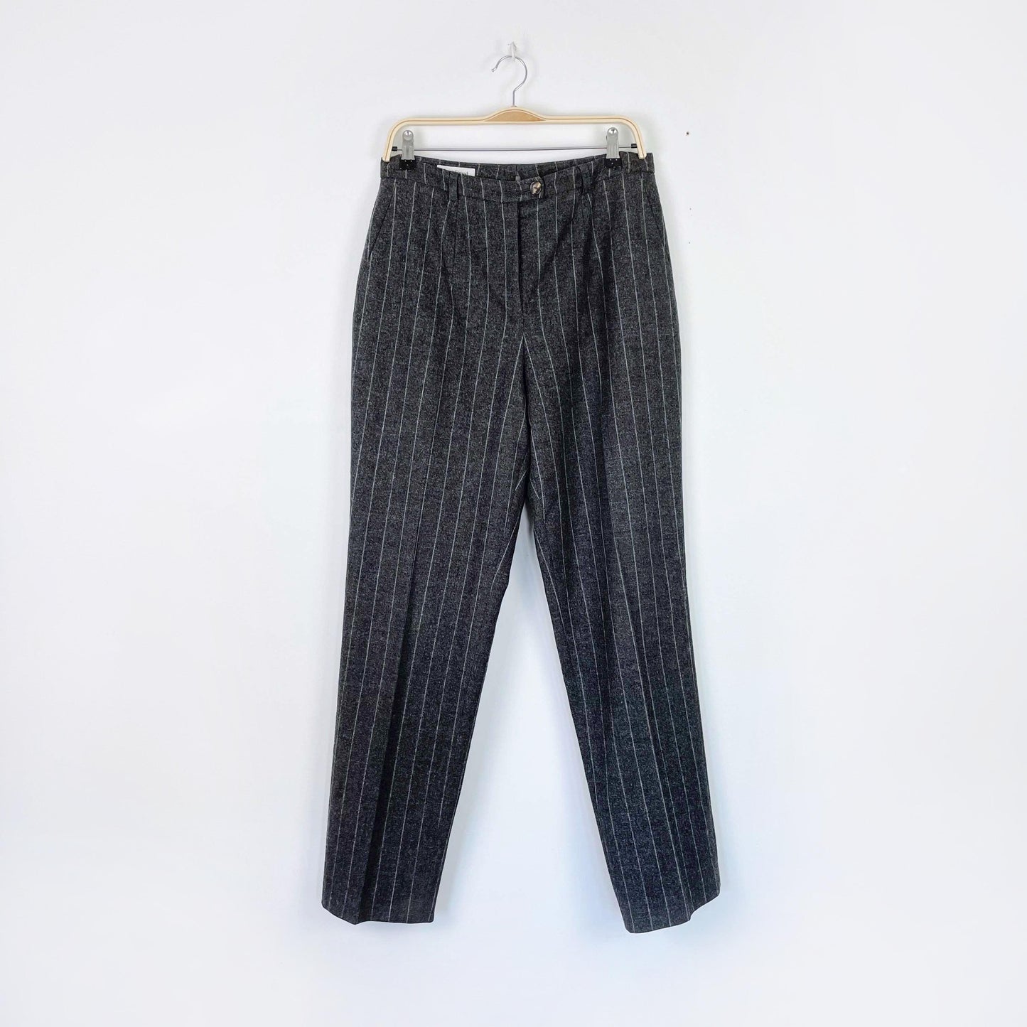 louis feraud contraire high rise pinstripe wool trouser