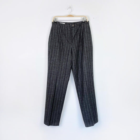 louis feraud contraire high rise pinstripe wool trouser