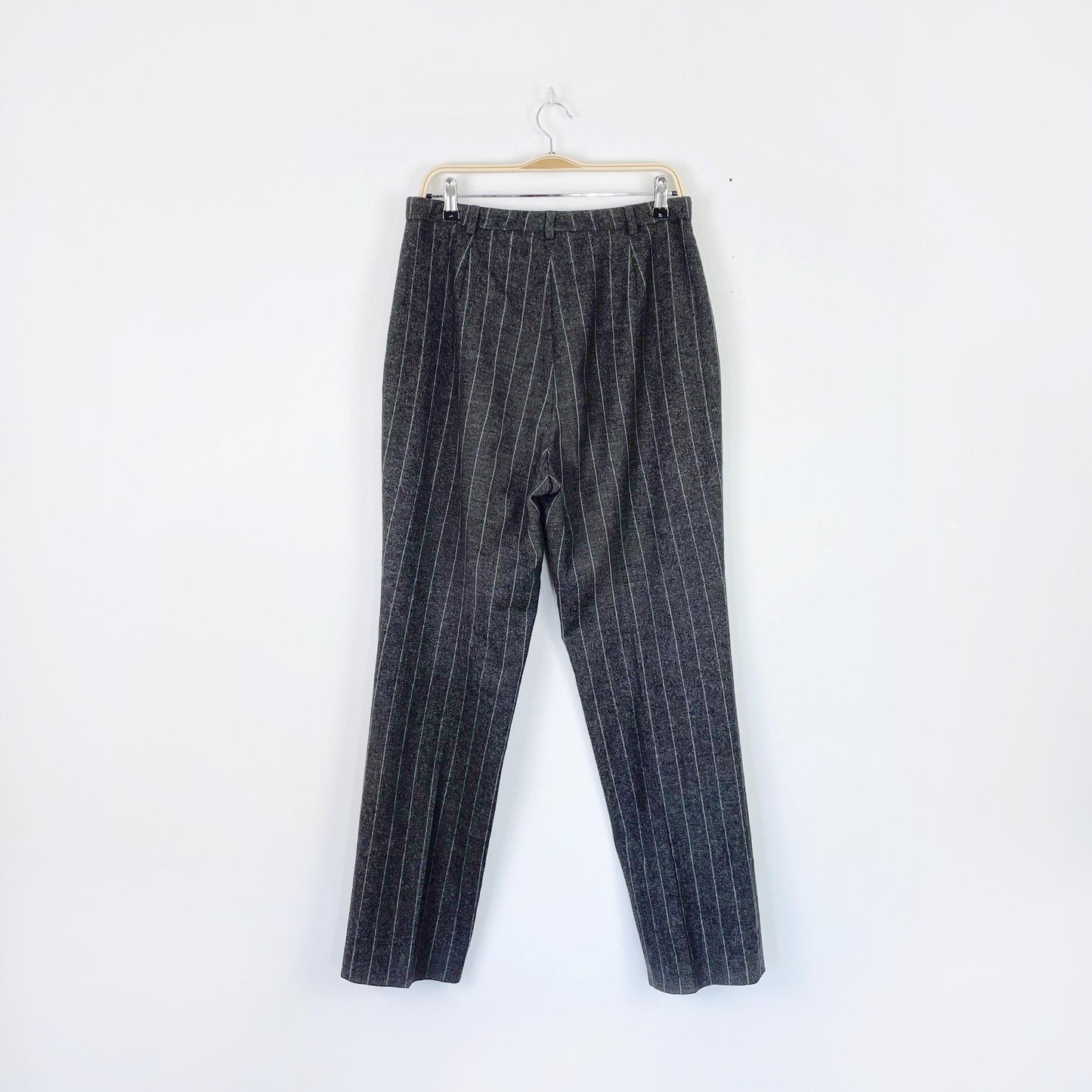 louis feraud contraire high rise pinstripe wool trouser