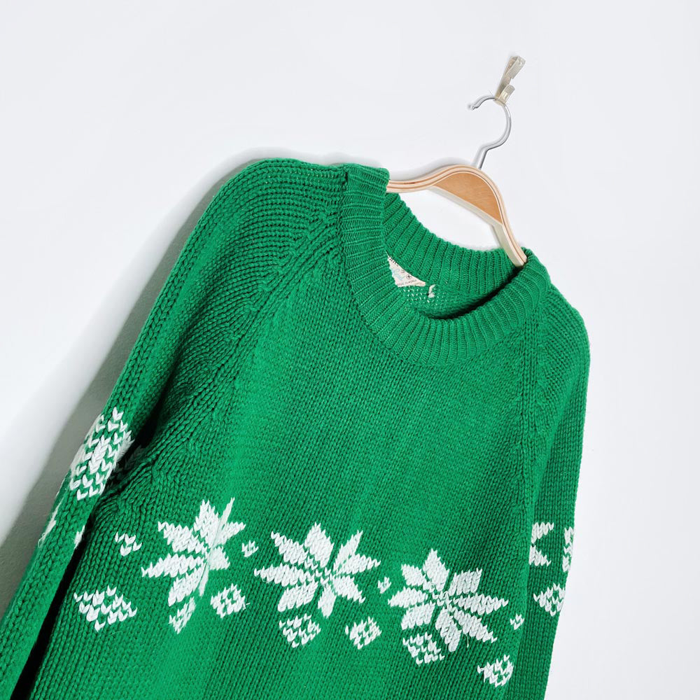 vintage 70s knits by branford snowflake sweater