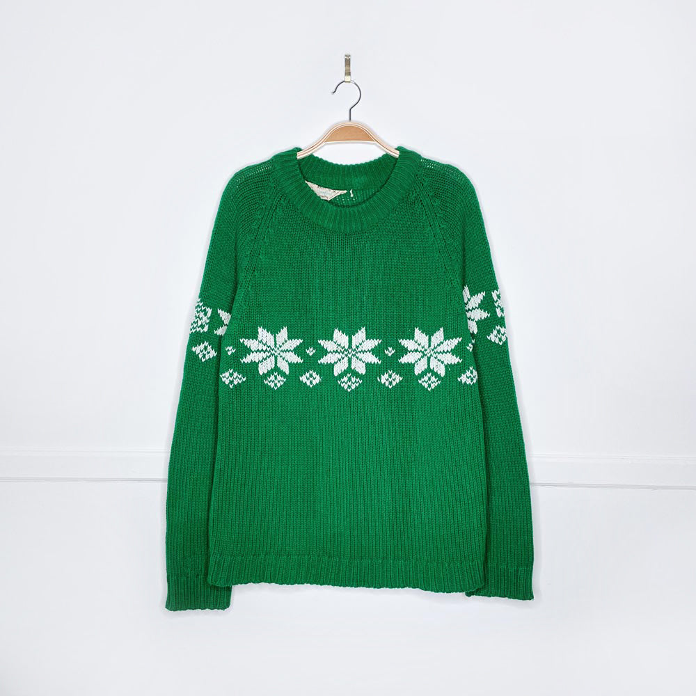 vintage 70s knits by branford snowflake sweater