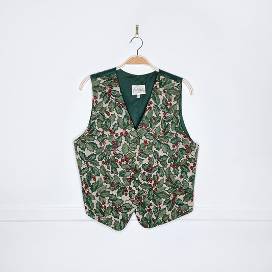 vintage 90s northern traditions woven ivy vest