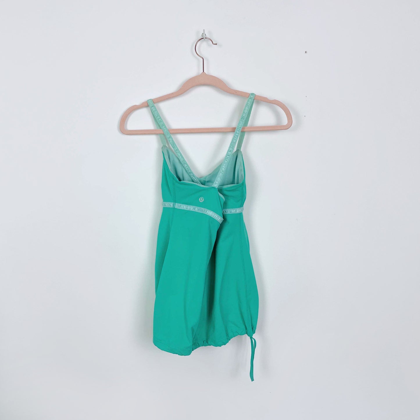 lululemon ribbon criss cross tank drawstring hem - size 4