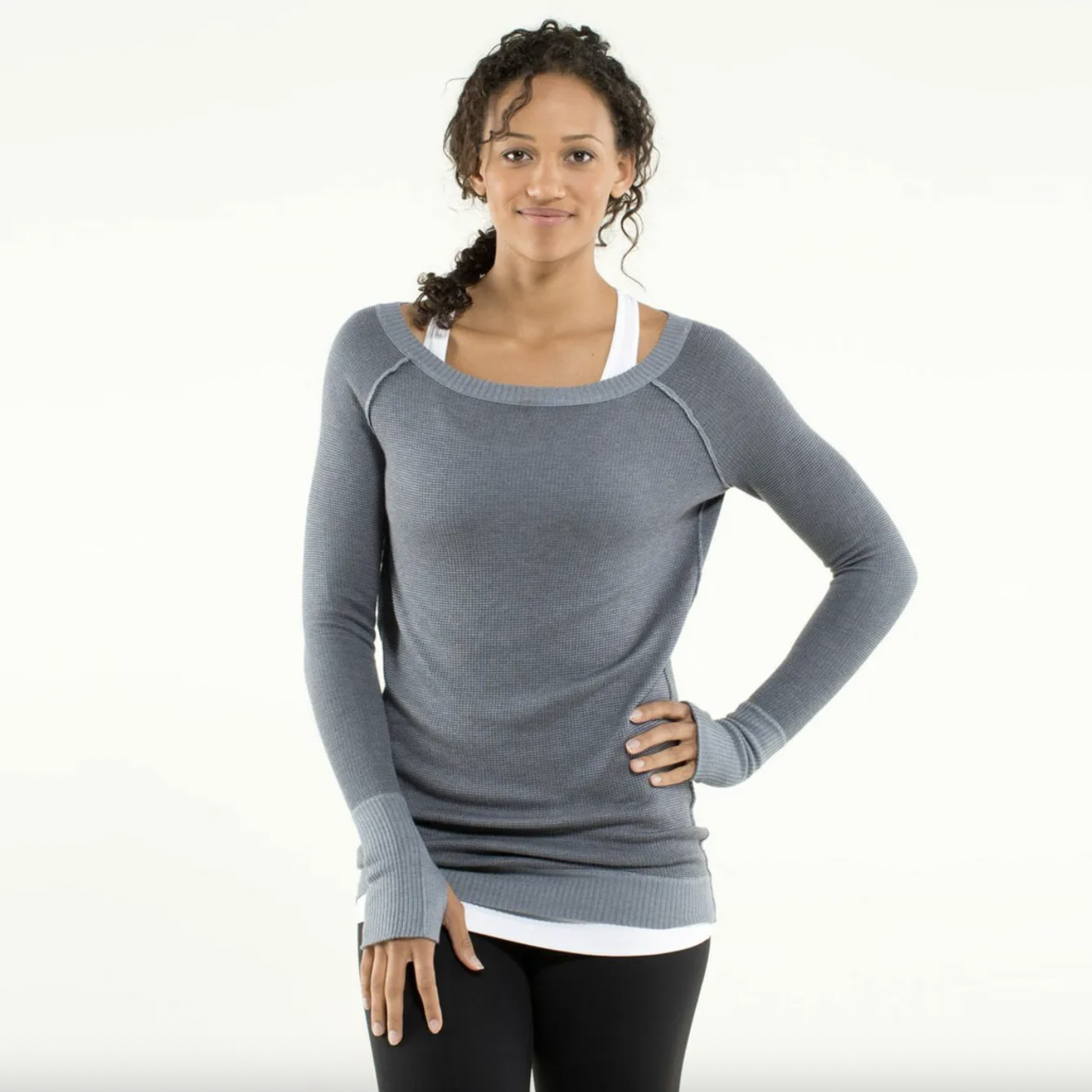 lululemon chai time reversible knit sweater - size small