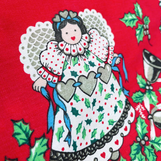 handmade christmas doll angels table cloth