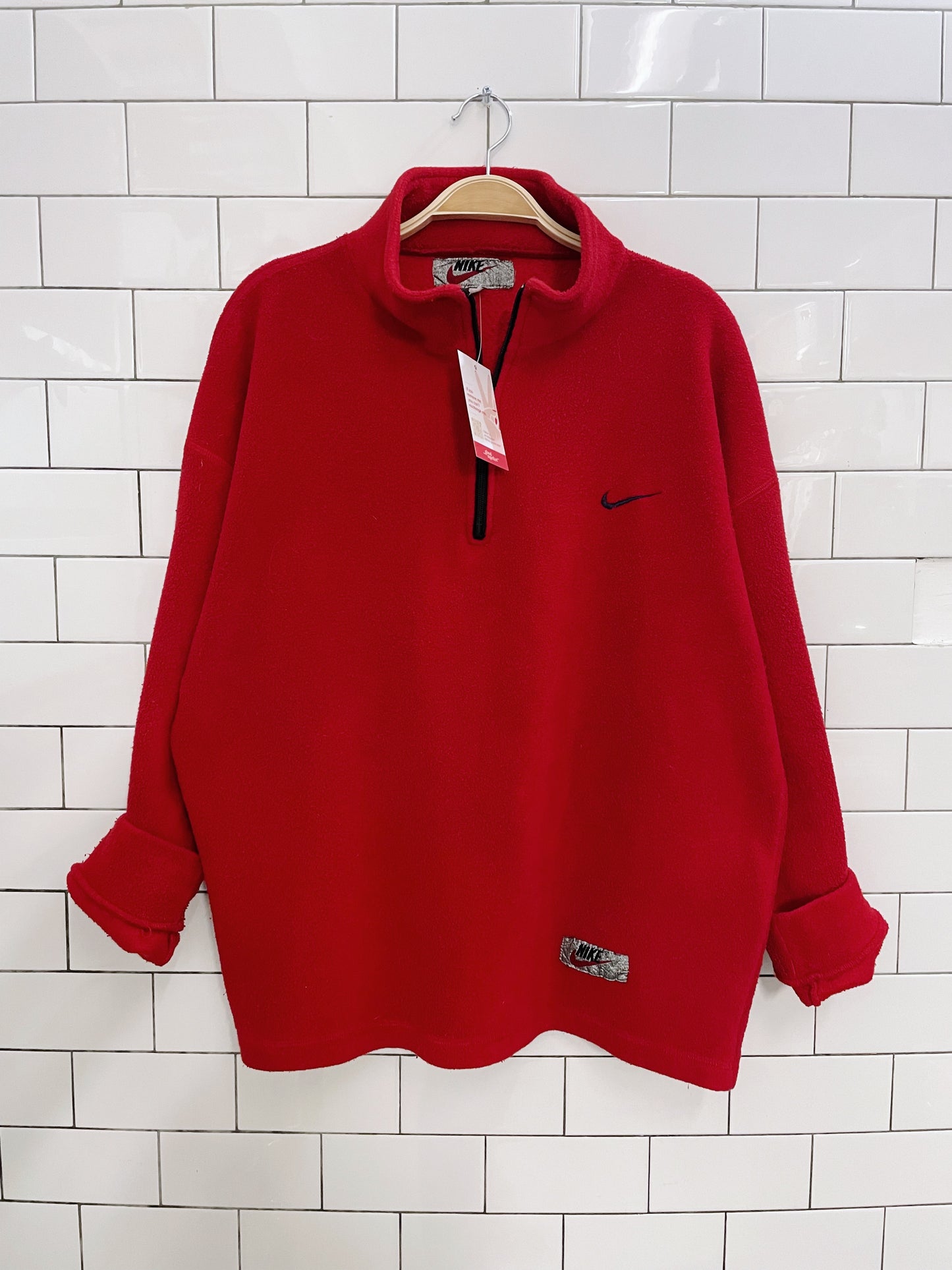 vintage 00s bootleg nike 1/4 zip fleece