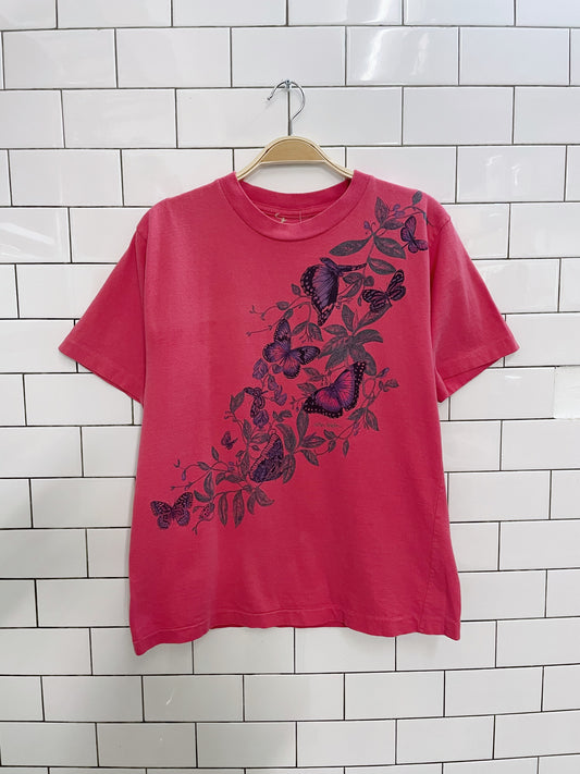 vintage NR pink butterfly tee