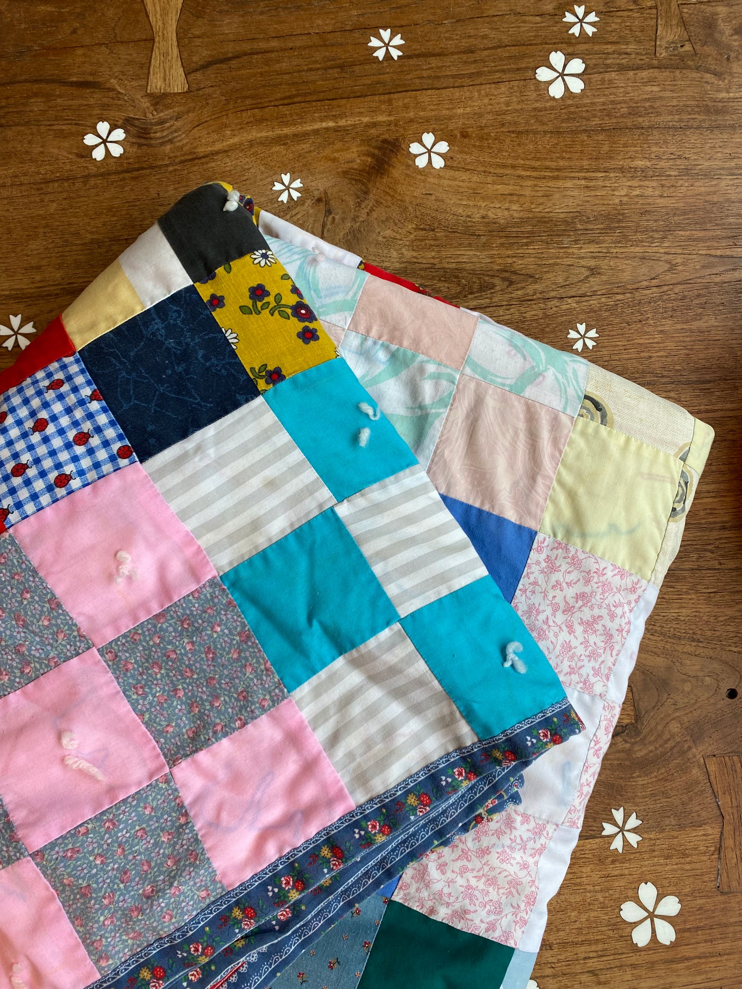 vintage handmade patchwork quilt