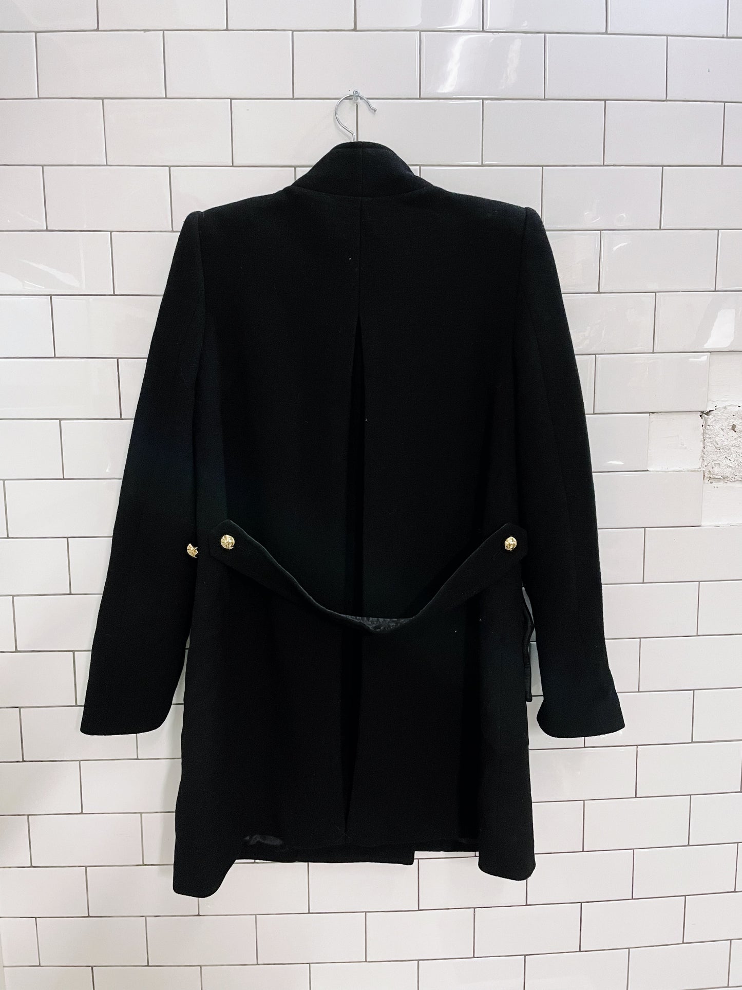 phillip lim black wool structured double breasted coat