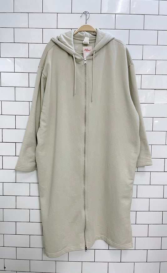 h&m full zip long hooded sweatshirt