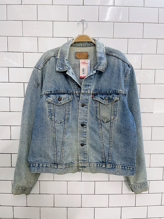 vintage 90s levi's 75505 denim trucker jacket